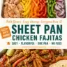 One-pan chicken fajitas with colorful peppers and onions.