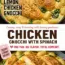 One-Pan Creamy Chicken Gnocchi with Spinach in a serving bowl