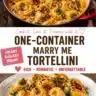 One-Pot Tortellini dish ideal for a romantic proposal dinner.