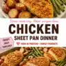 Sheet-Pan Parmesan-Crusted Chicken with vegetables ready to serve.