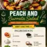 Peach Burrata Salad with fresh ingredients and vibrant colors