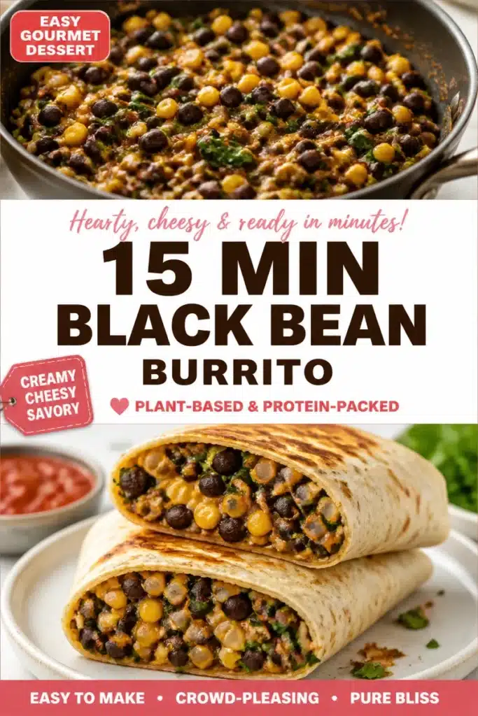 Quick black bean and spinach burritos recipe for a healthy meal
