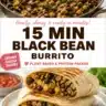 Quick black bean and spinach burritos recipe for a healthy meal
