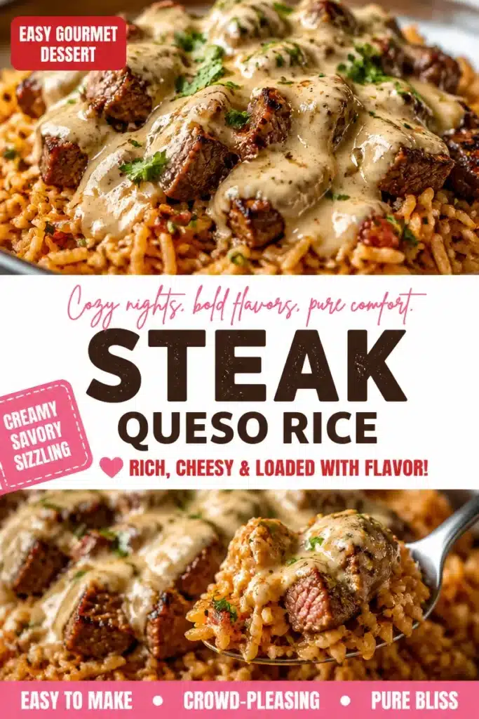 Delicious sizzling steak and queso rice served in a cozy Tex-Mex setting