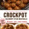 Delicious slow-cooked Salisbury steak meatballs served on a plate