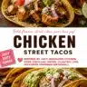 Delicious street-style chicken tacos topped with fresh ingredients and served on a plate.