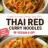 Delicious Thai red curry noodle dish served in a vibrant bowl