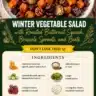 Winter Vegetable Salad with roasted butternut squash, Brussels sprouts, and beets