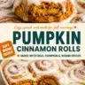 Delicious autumn pumpkin cinnamon rolls with cream cheese frosting