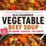 A bowl of beef and vegetable soup rich in flavor and nutrition.