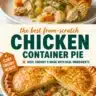 Delicious homemade chicken pot pie fresh from the oven with golden crust