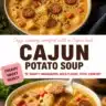 Bowl of Cajun-Style Potato Soup garnished with herbs and spices