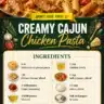 Delicious creamy Cajun chicken pasta served in a bowl with fresh herbs