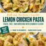 Delicious Lemon Chicken Pasta served with fresh herbs and lemon slices.