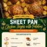 Sheet Pan Chicken Thighs with Potatoes roasted to perfection