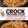 Delicious Slow Cooker Cajun Chicken Pasta in a bowl with fresh herbs