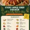 Delicious sticky apple cider chicken served with crunchy autumn slaw