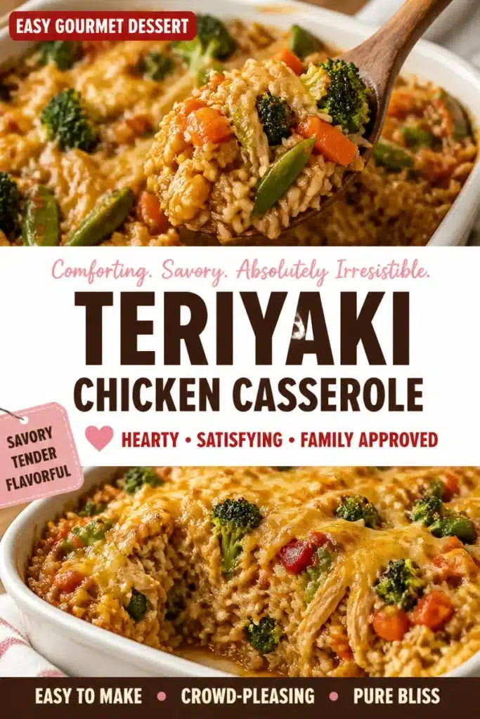 Delicious chicken rice casserole topped with herbs and spices