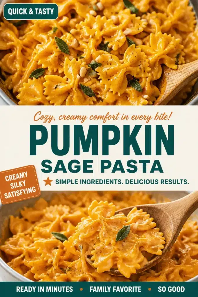 Delicious creamy pumpkin pasta topped with parsley in a bowl