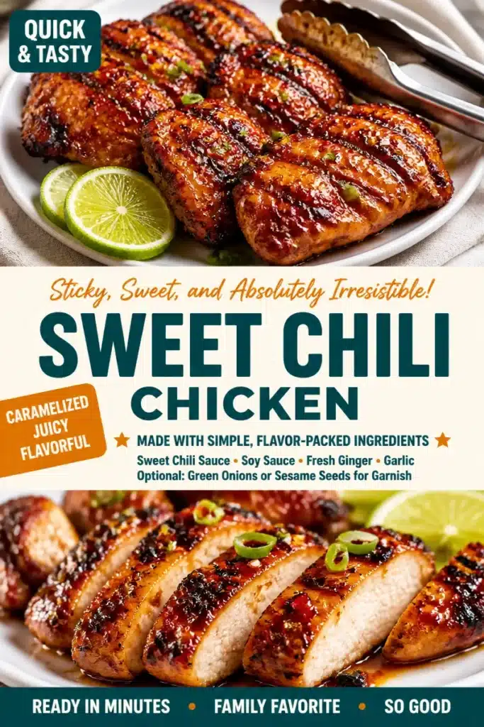 Delicious sweet chili chicken with a flavorful marinade
