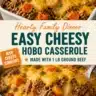 Delicious Cheesy Cowboy Casserole served in a rustic dish