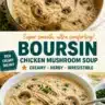 Creamy Boursin Chicken and Mushroom Soup ready in 30 minutes.