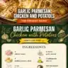Delicious Garlic Parmesan Chicken with roasted potatoes ready to serve.