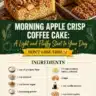 Morning apple crisp coffee cake topped with cinnamon and apples for a delightful breakfast