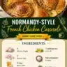 Delicious Normandy-Style French Chicken Casserole served in a rustic dish.